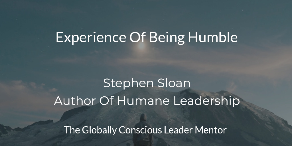 Sloan Experience Of Being Humble